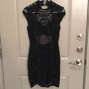 Black Bebe lace dress